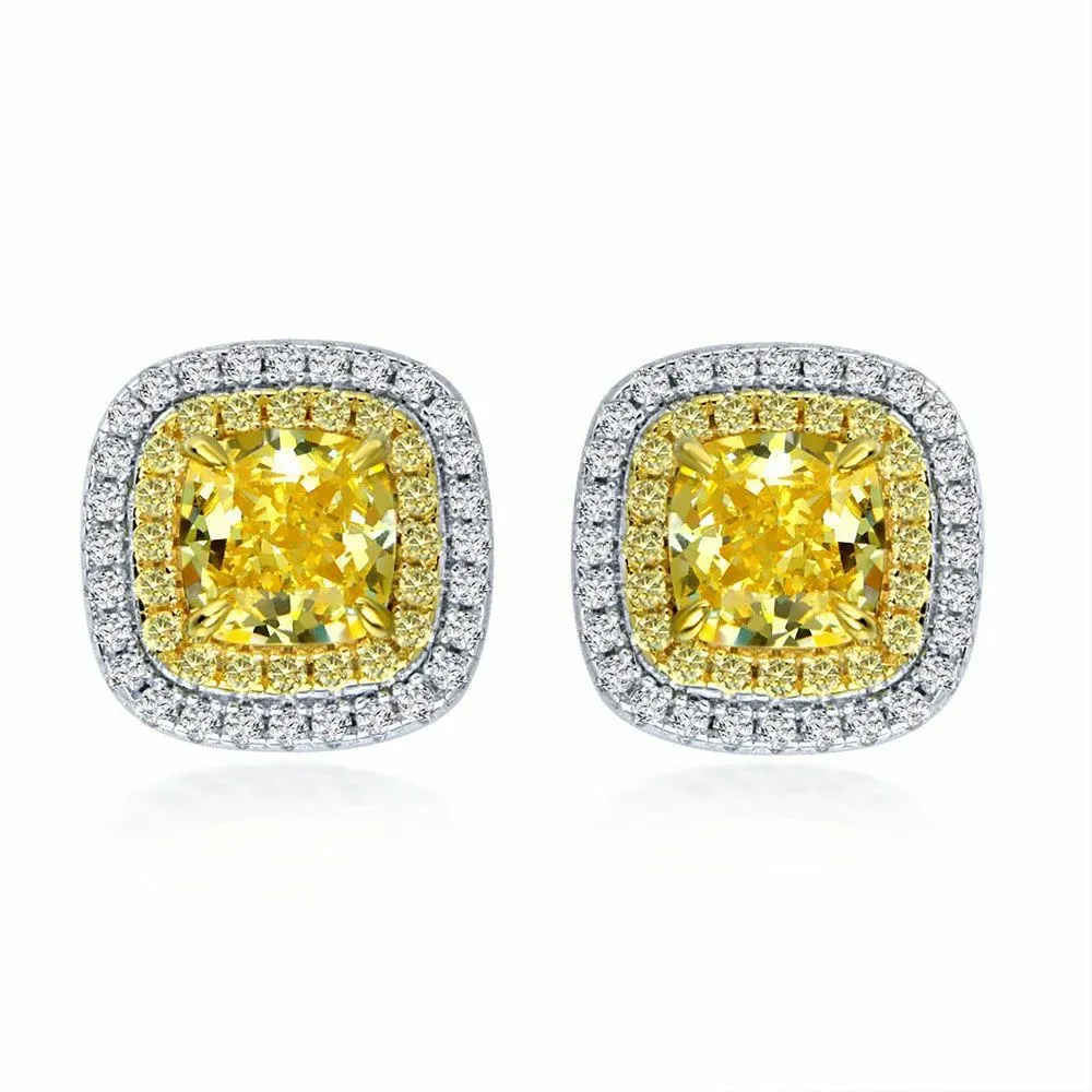 Lucia Brilliante Earrings in Canary Yellow