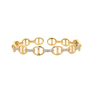Marine Diamond Link Bangle