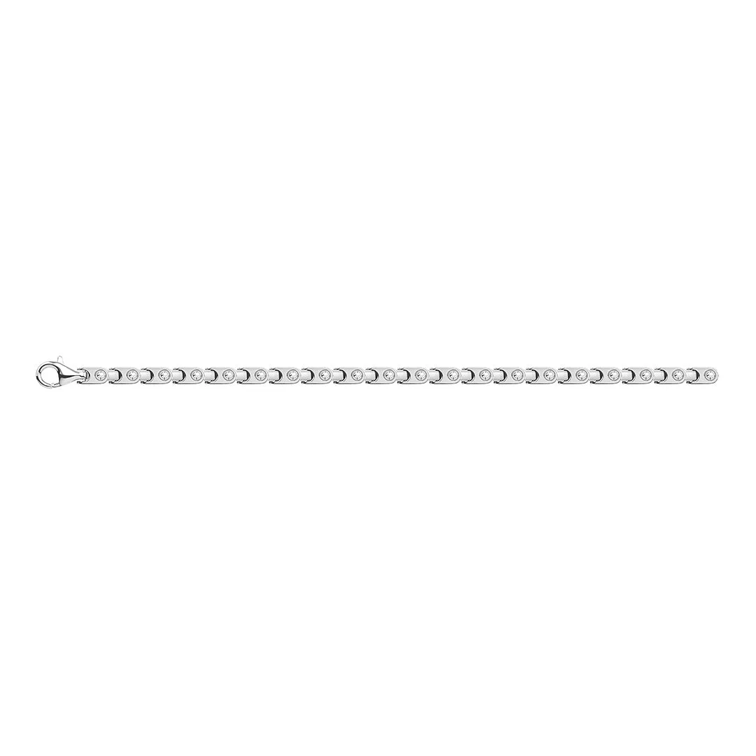 Men's Silver Flat Link Bracelet