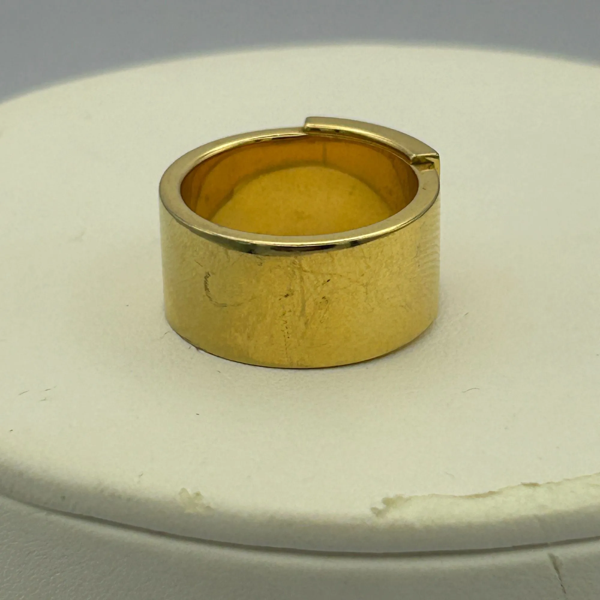 Michael Kors Gold Toned Logo Brass Wide Ring/Band SIZE 7 - MKJX2657