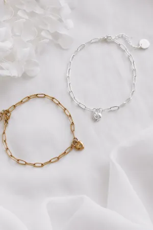 Mikella - Stainless Steel Padlock Bracelet