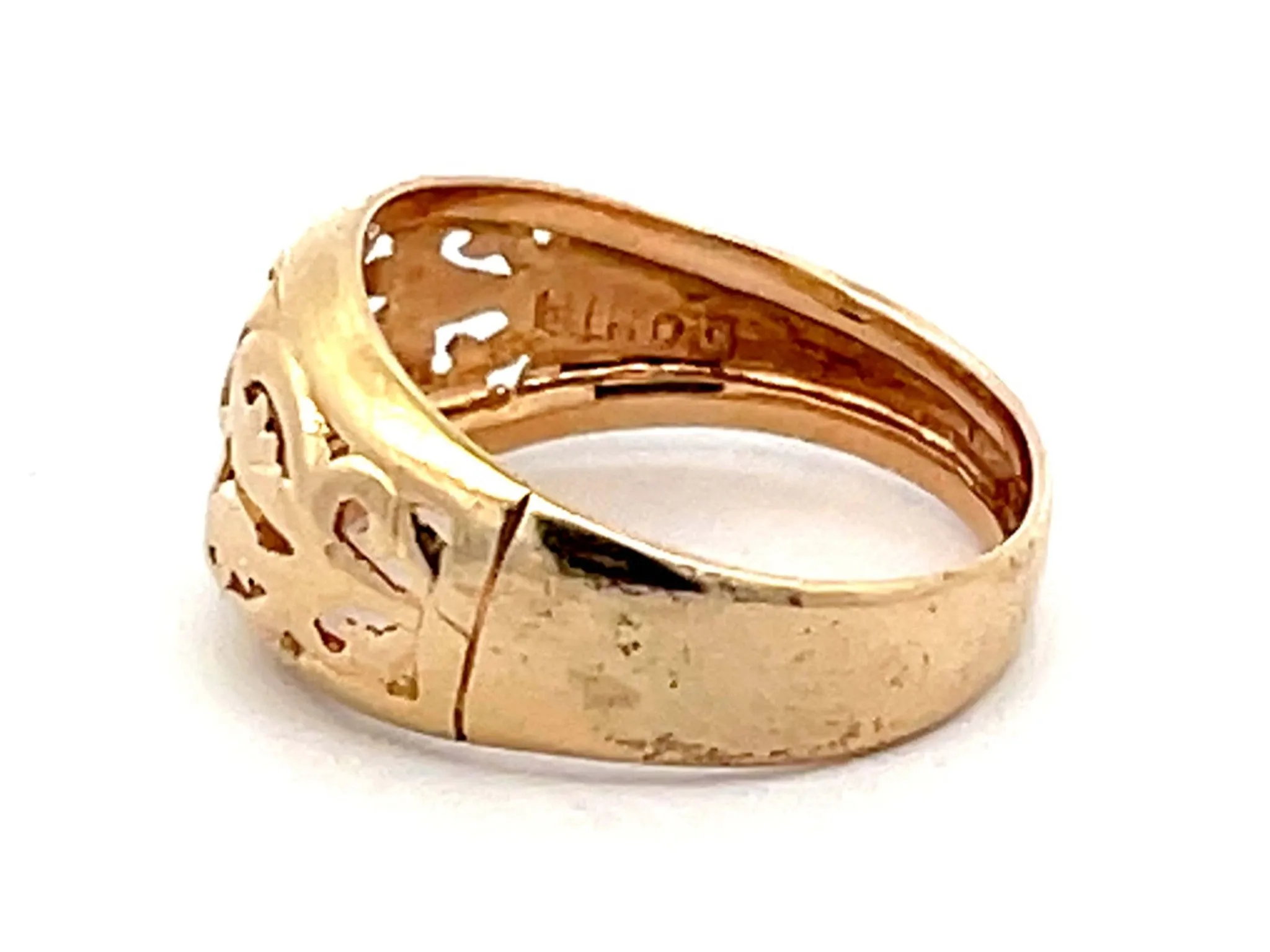 Mings Longevity Cutout Ring in 14k Yellow Gold