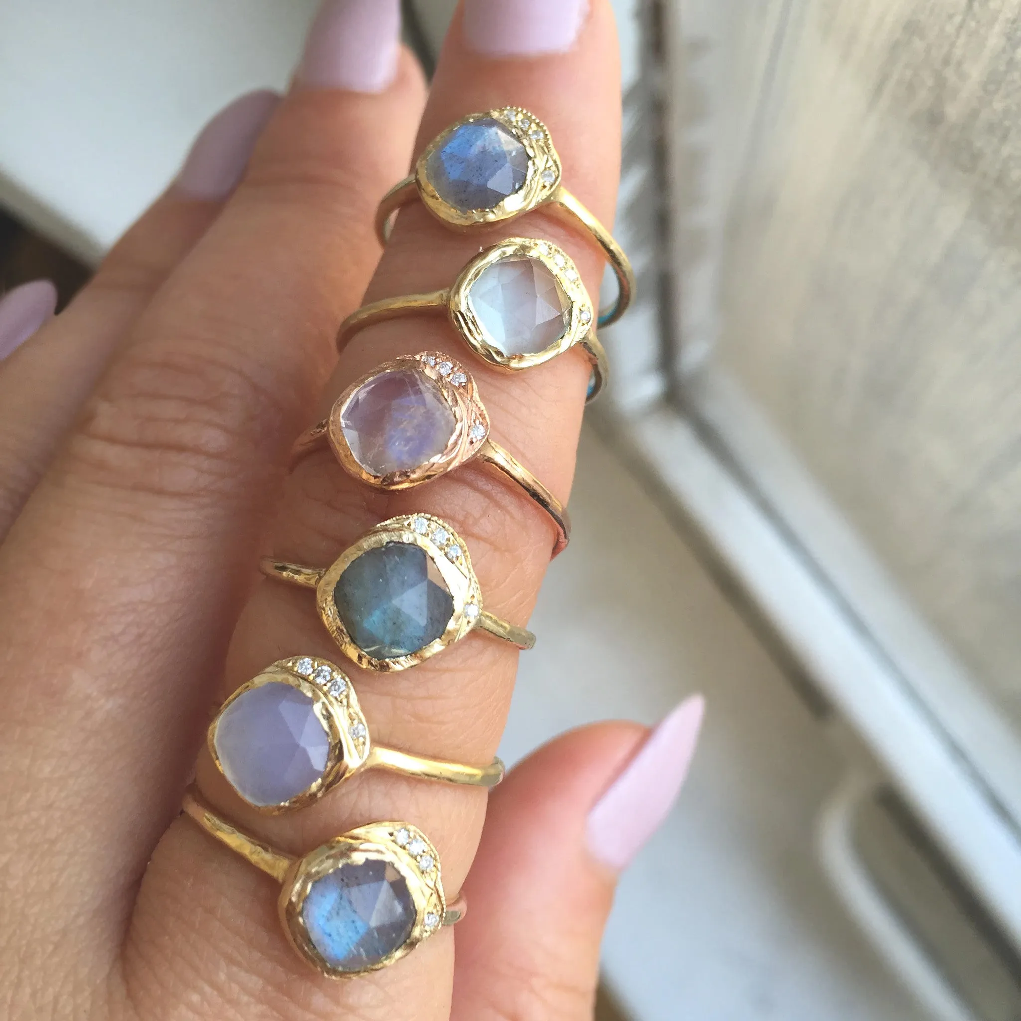 Mini Cove Chalcedony Ring