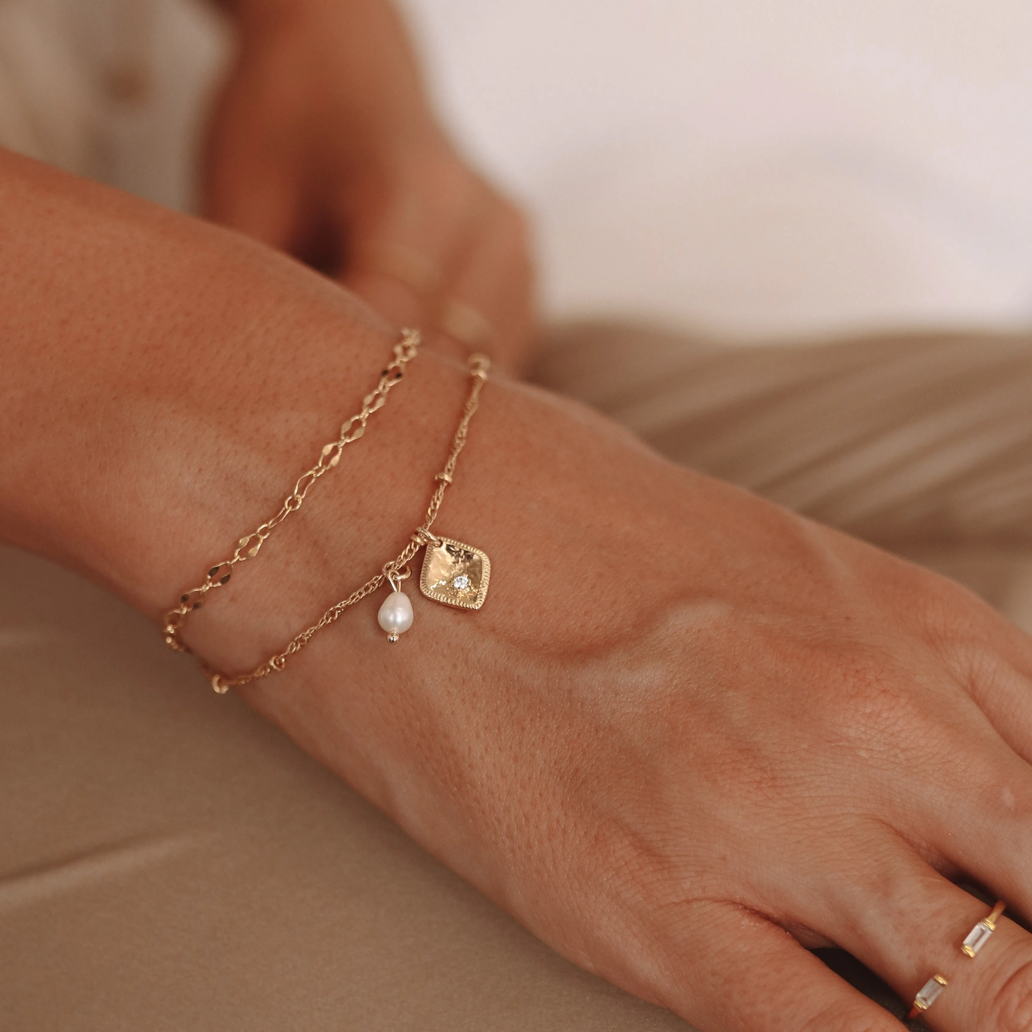 Mischa - Stainless Steel Pearl Bracelet