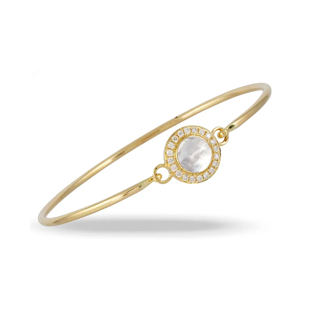 Mother-of-Pearl & Diamond Bangle