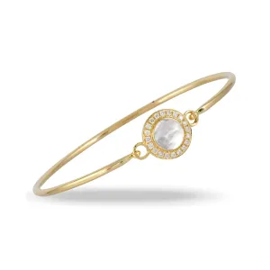 Mother-of-Pearl & Diamond Bangle