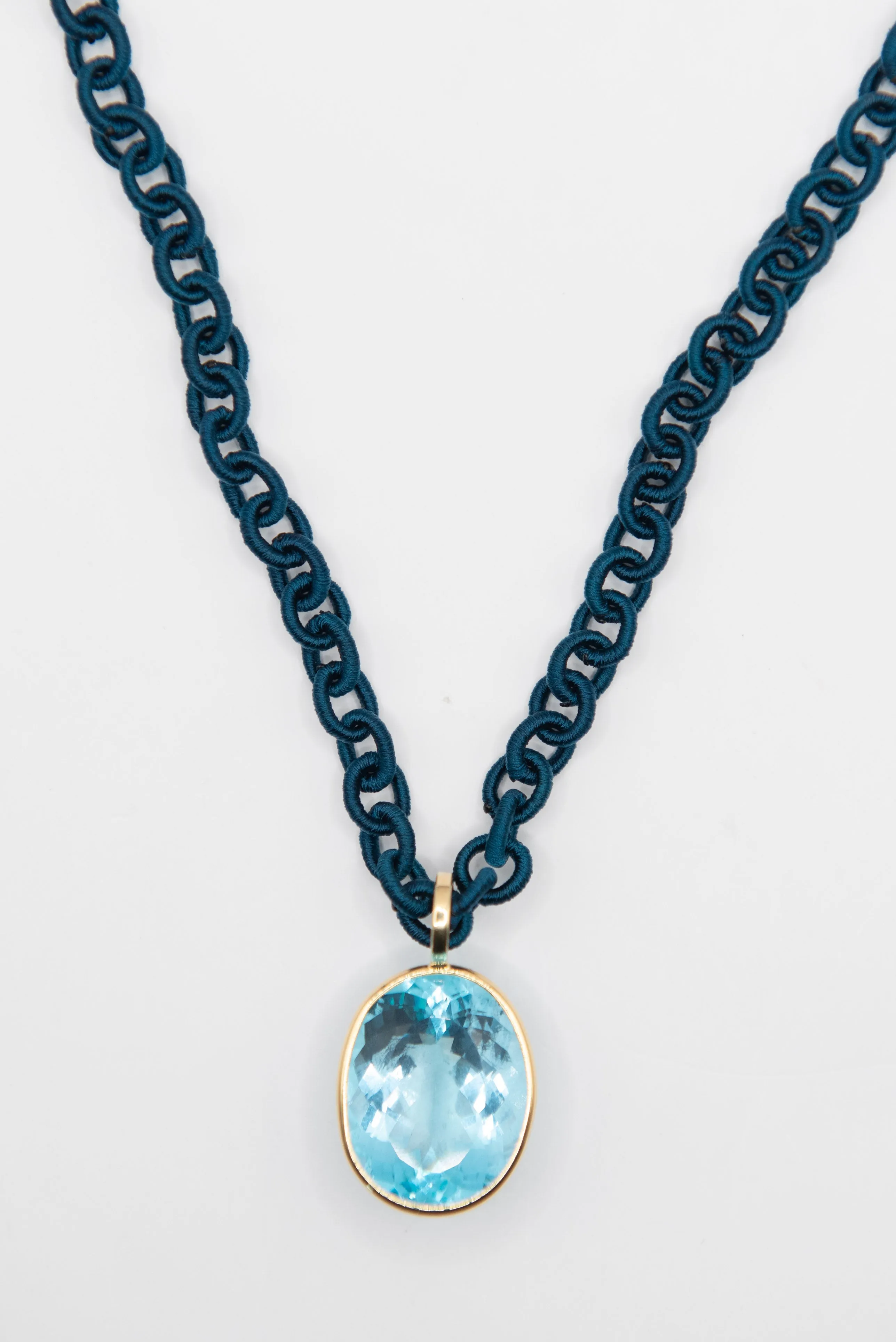 Mudra Necklace, Blue Topaz