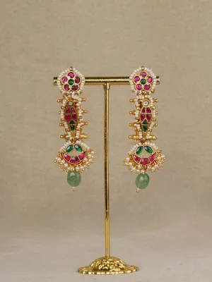 Multicolor Gold Plated Mishr Earrings - MR-E282M