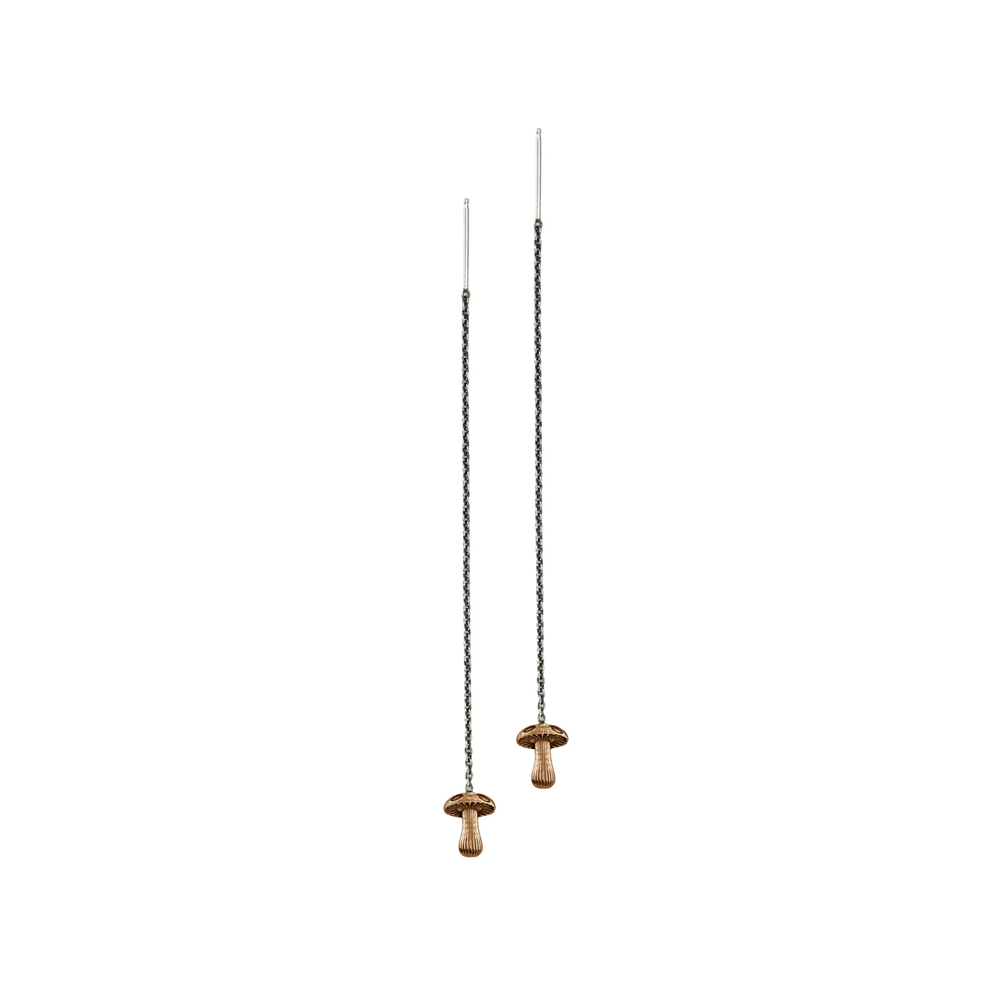 Mushroom Symbol Thread Through Earring