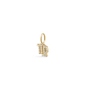 My Zodiac Pav?? Virgo 18K Gold Pendant w. Diamonds