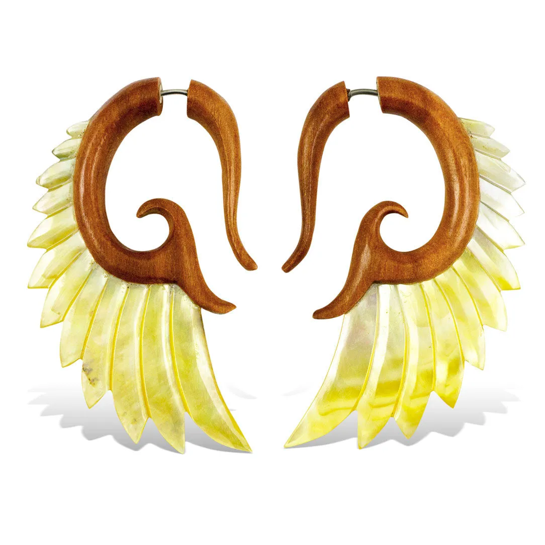 Nava Wings - Wood with Shell