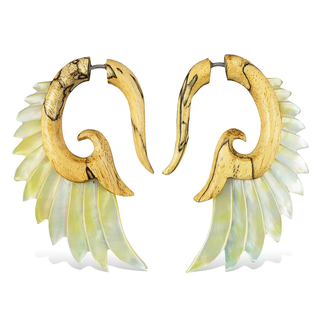 Nava Wings - Wood with Shell