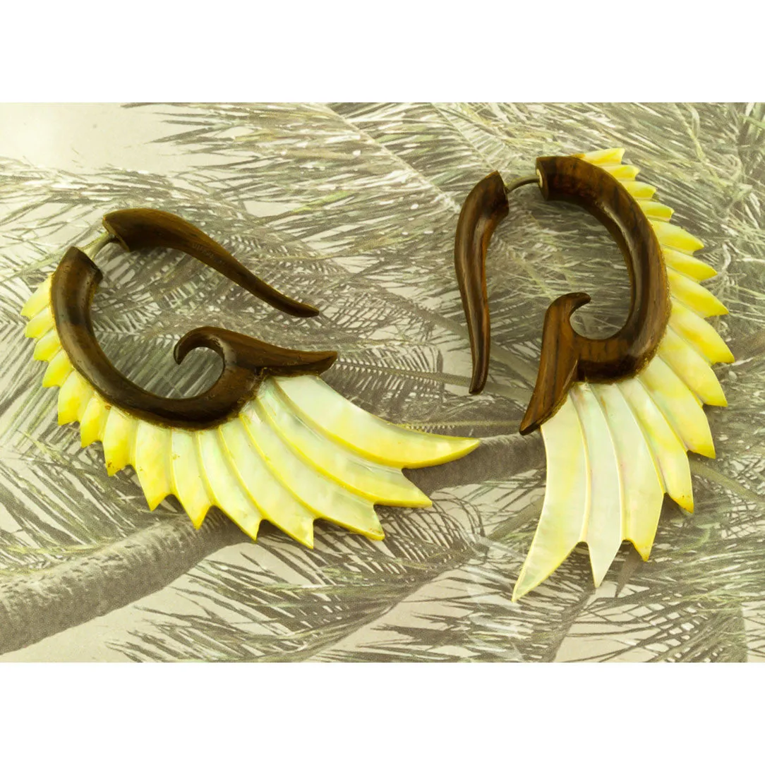 Nava Wings - Wood with Shell