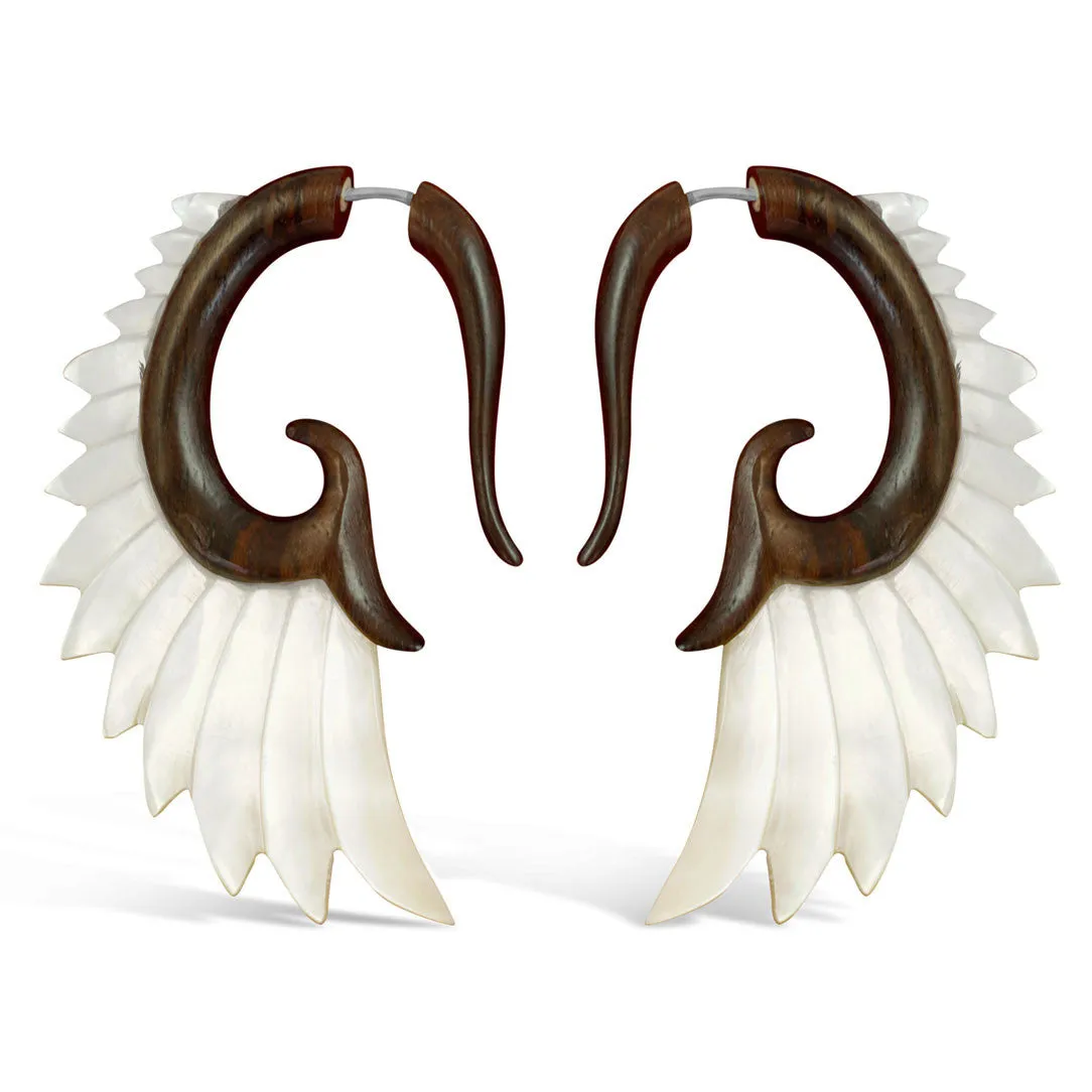 Nava Wings - Wood with Shell