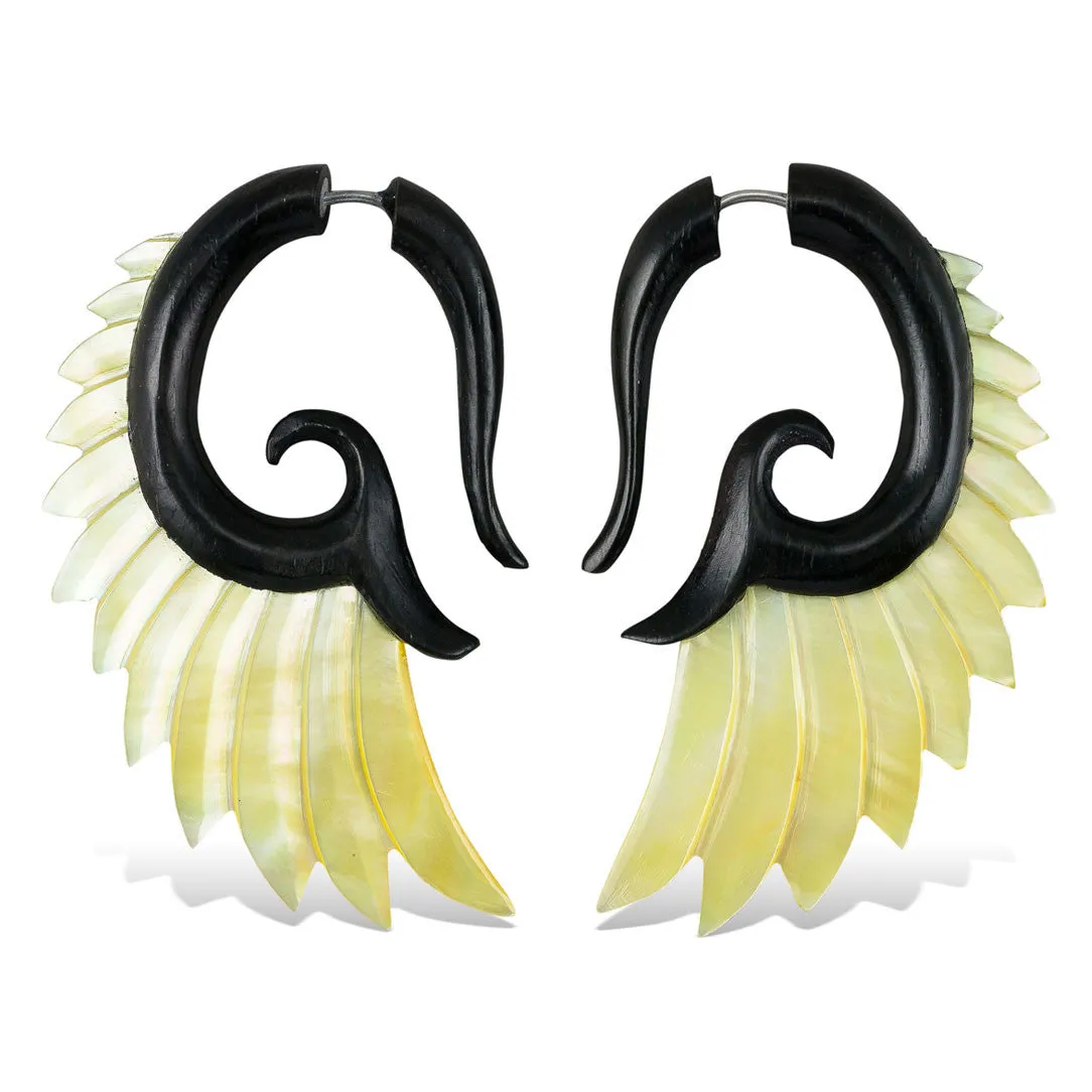Nava Wings - Wood with Shell