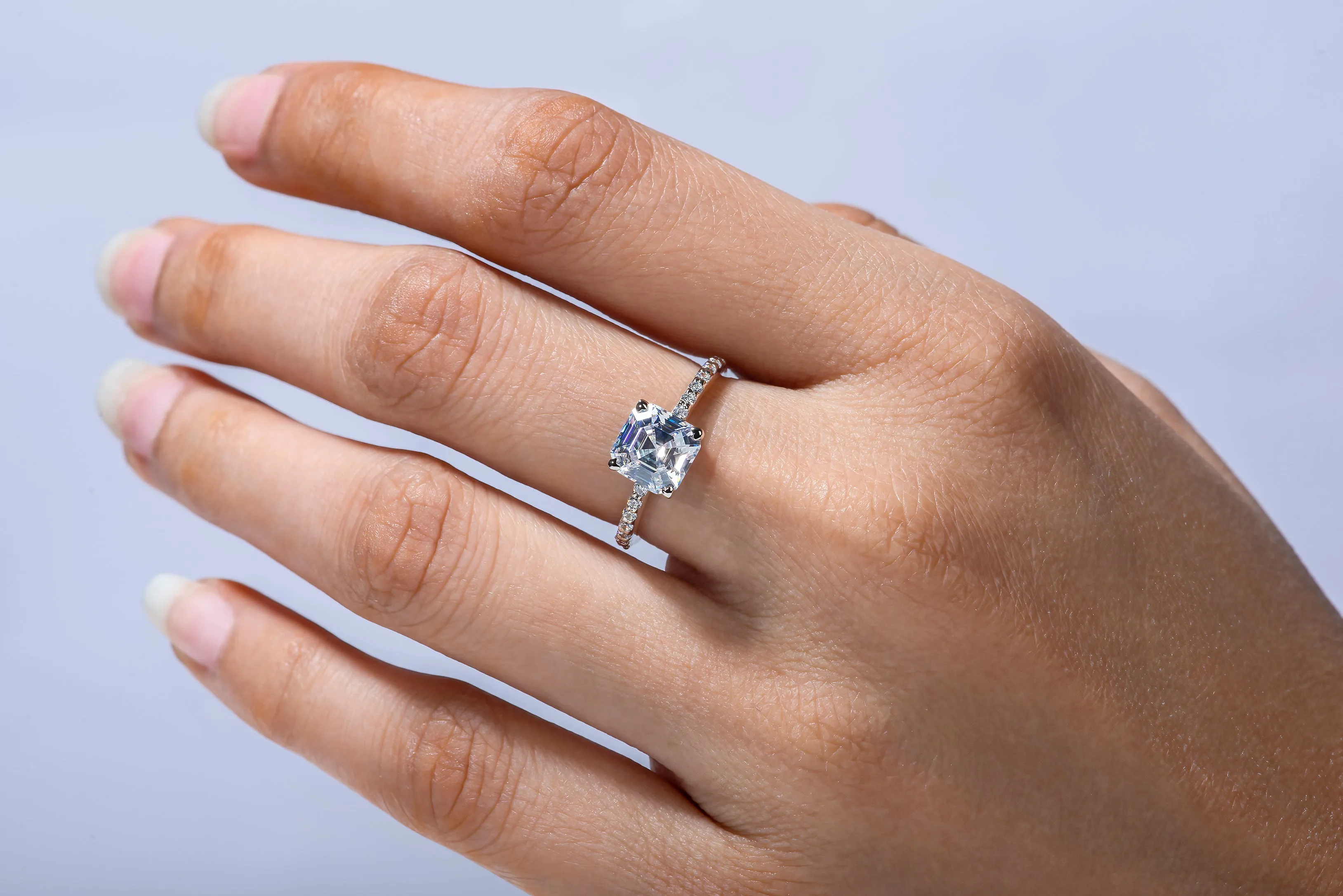NOVA ASSCHER MOISSANITE RING