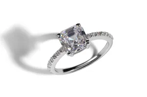 NOVA ASSCHER MOISSANITE RING