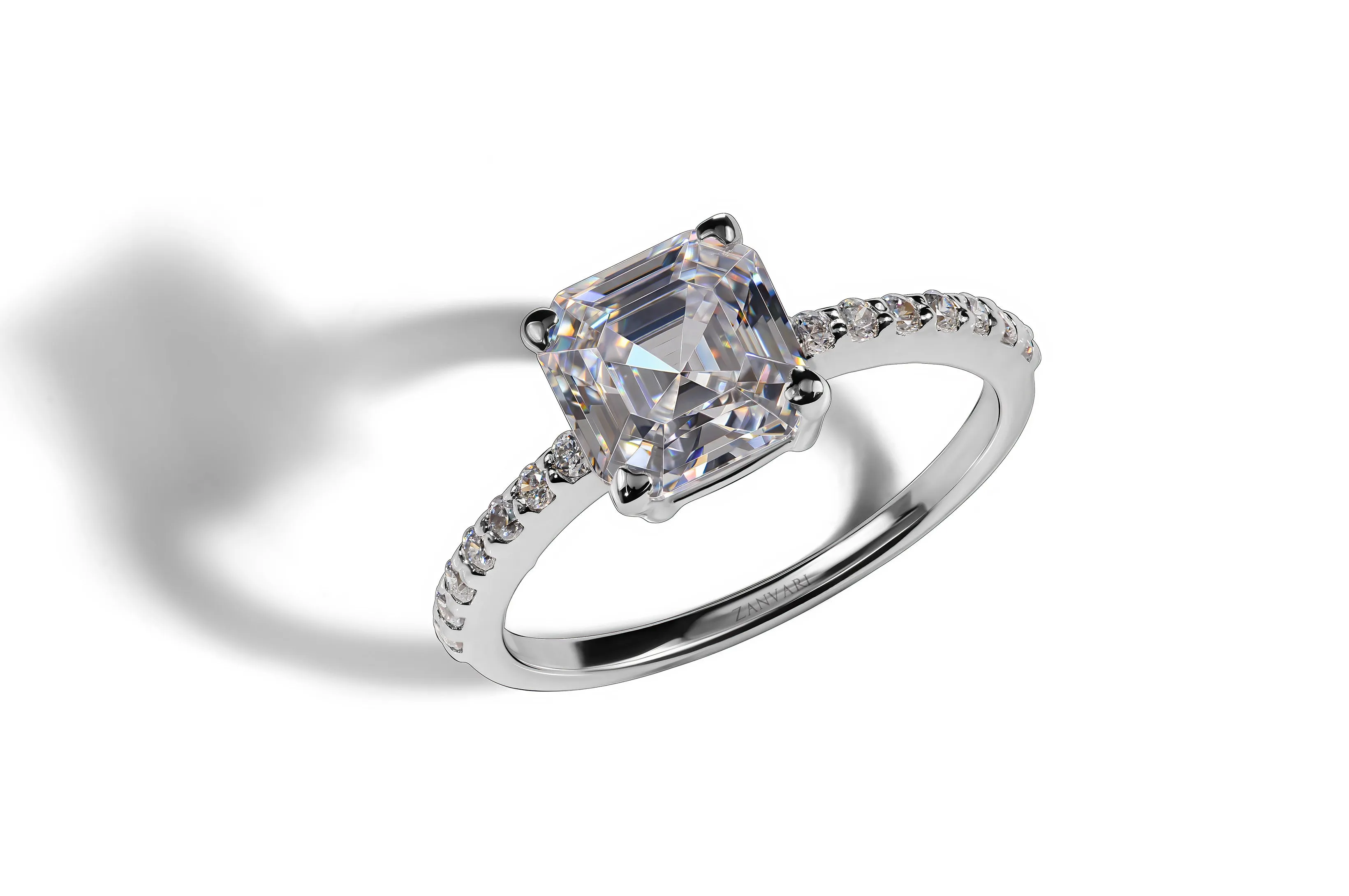 NOVA ASSCHER MOISSANITE RING