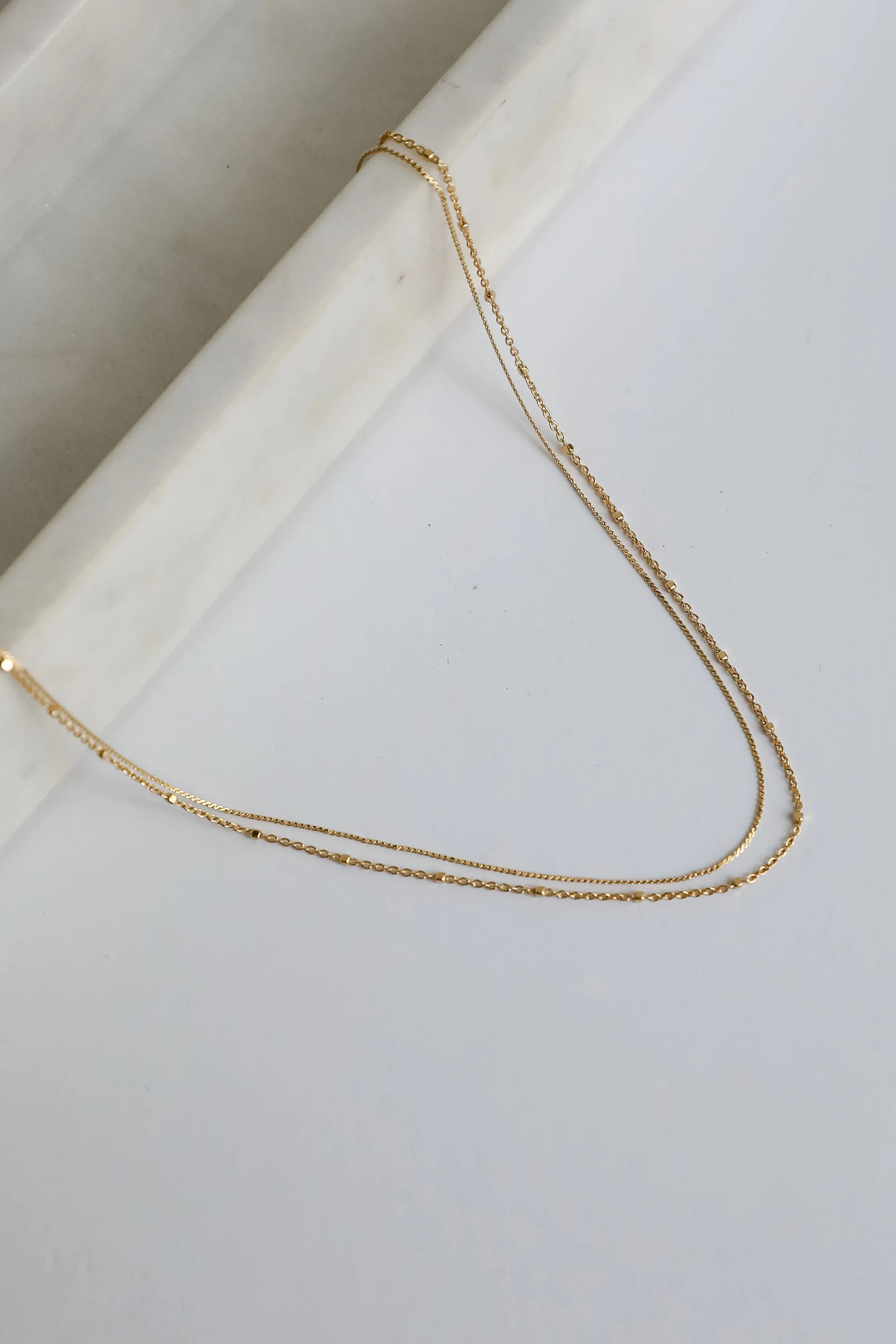 Nova Gold Layered Chain Necklace