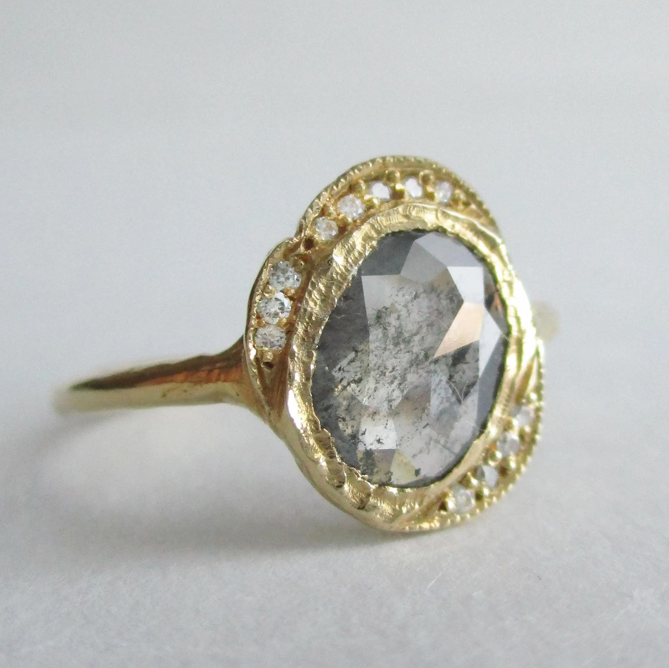 Oasis Salt and Pepper Diamond Ring