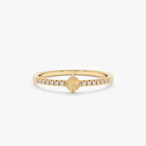 Opal and Diamond Engagement Ring, Angela