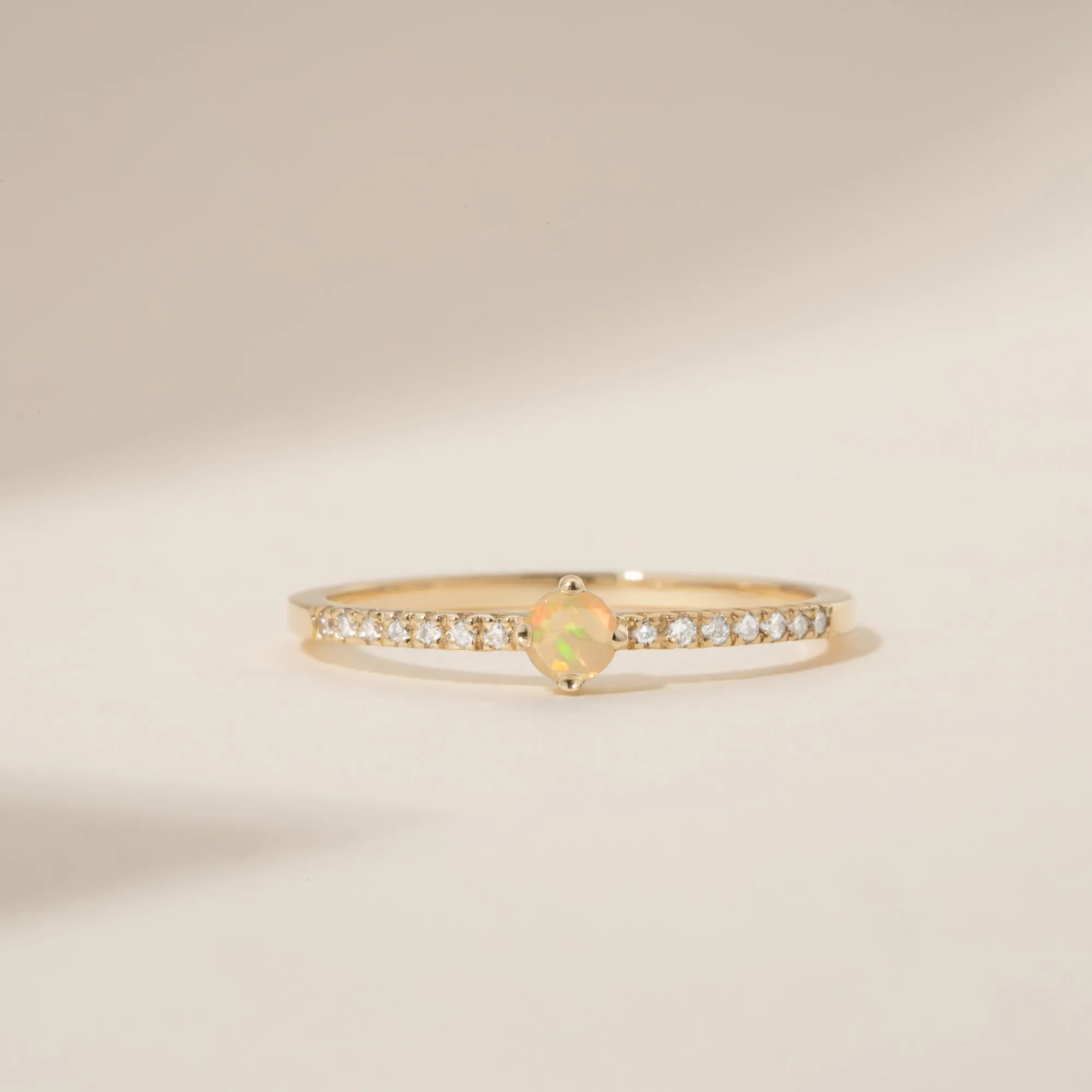 Opal and Diamond Engagement Ring, Angela