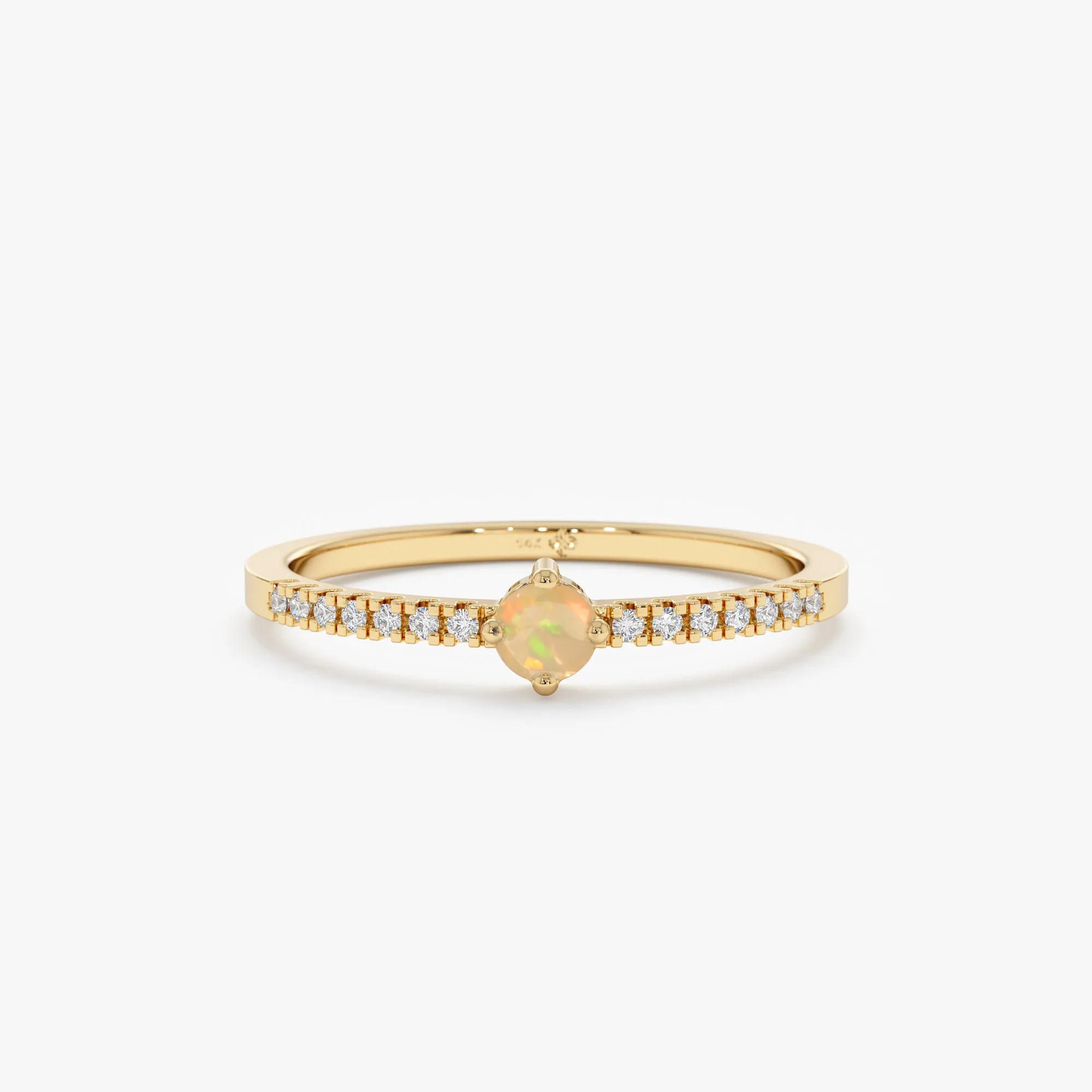 Opal and Diamond Engagement Ring, Angela
