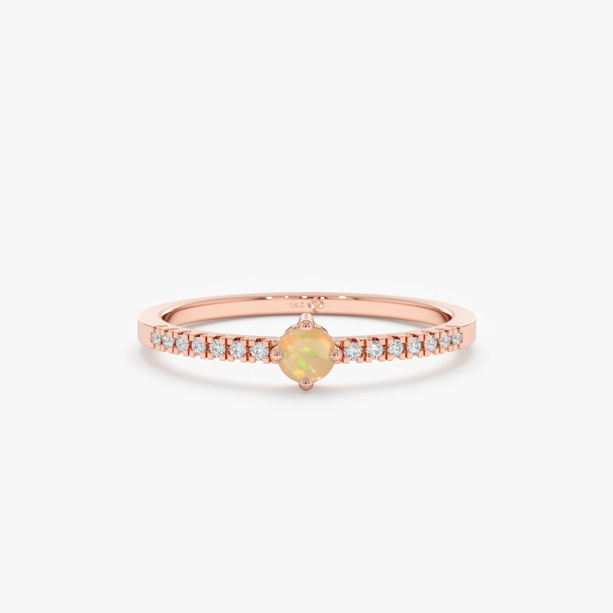 Opal and Diamond Engagement Ring, Angela