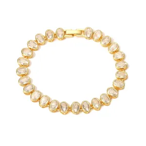 Oval Bezel Tennis Bracelet