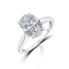 Oval Diamond Solitaire Ring