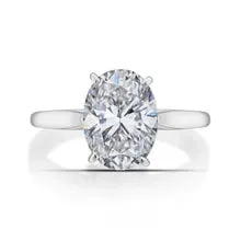 Oval Diamond Solitaire Ring