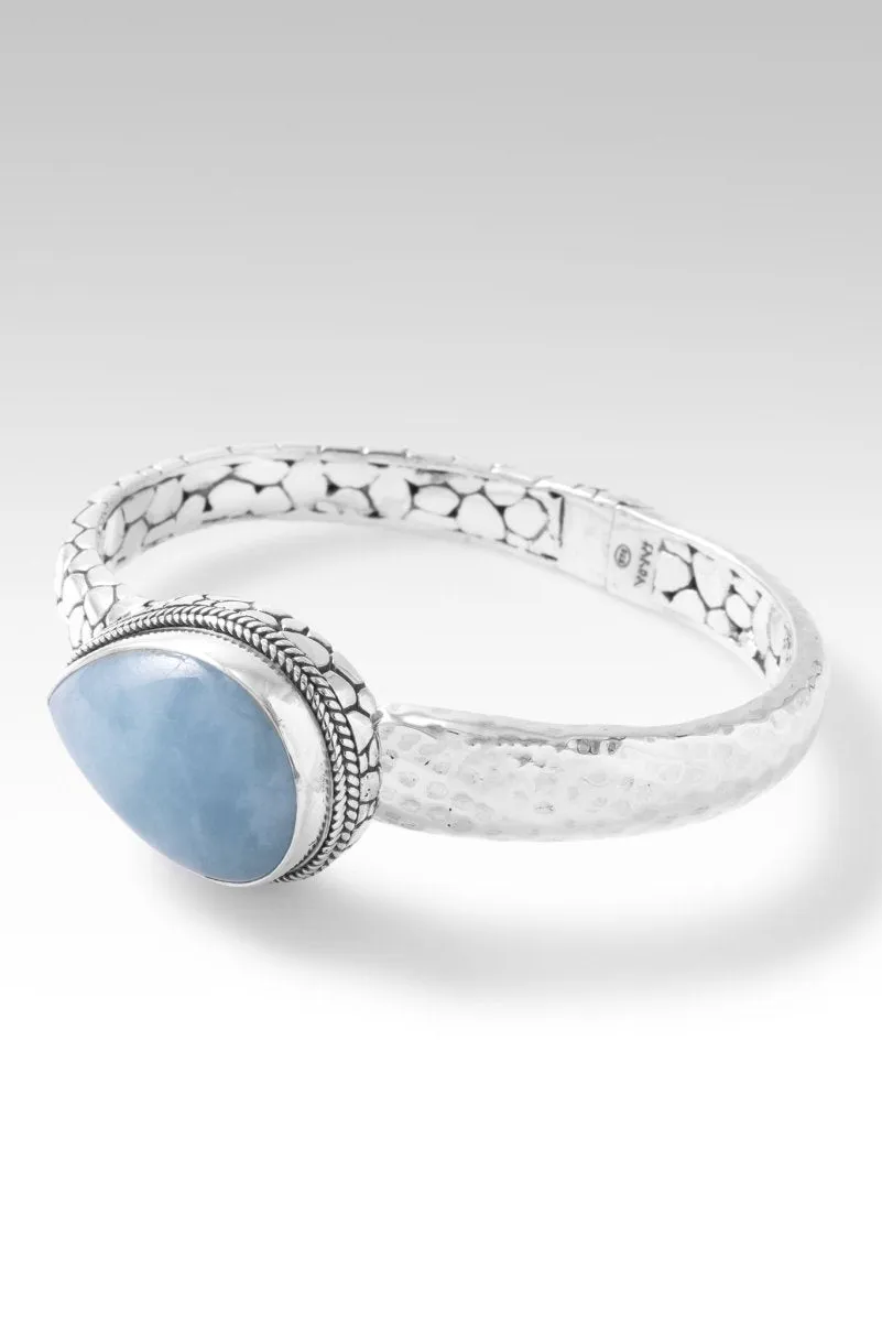 Patient in Trials Bangle? in Aquamarine