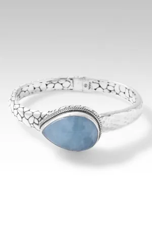 Patient in Trials Bangle? in Aquamarine