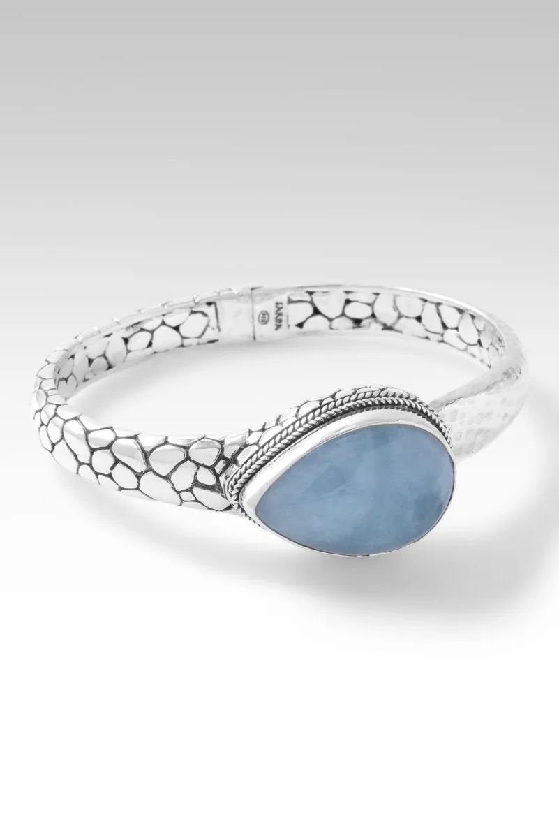 Patient in Trials Bangle? in Aquamarine