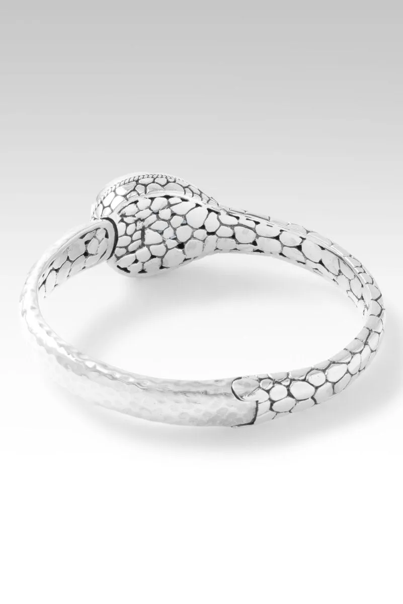 Patient in Trials Bangle? in Aquamarine