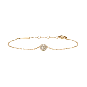 Pav?? Crystal Pendant Bracelet Gold