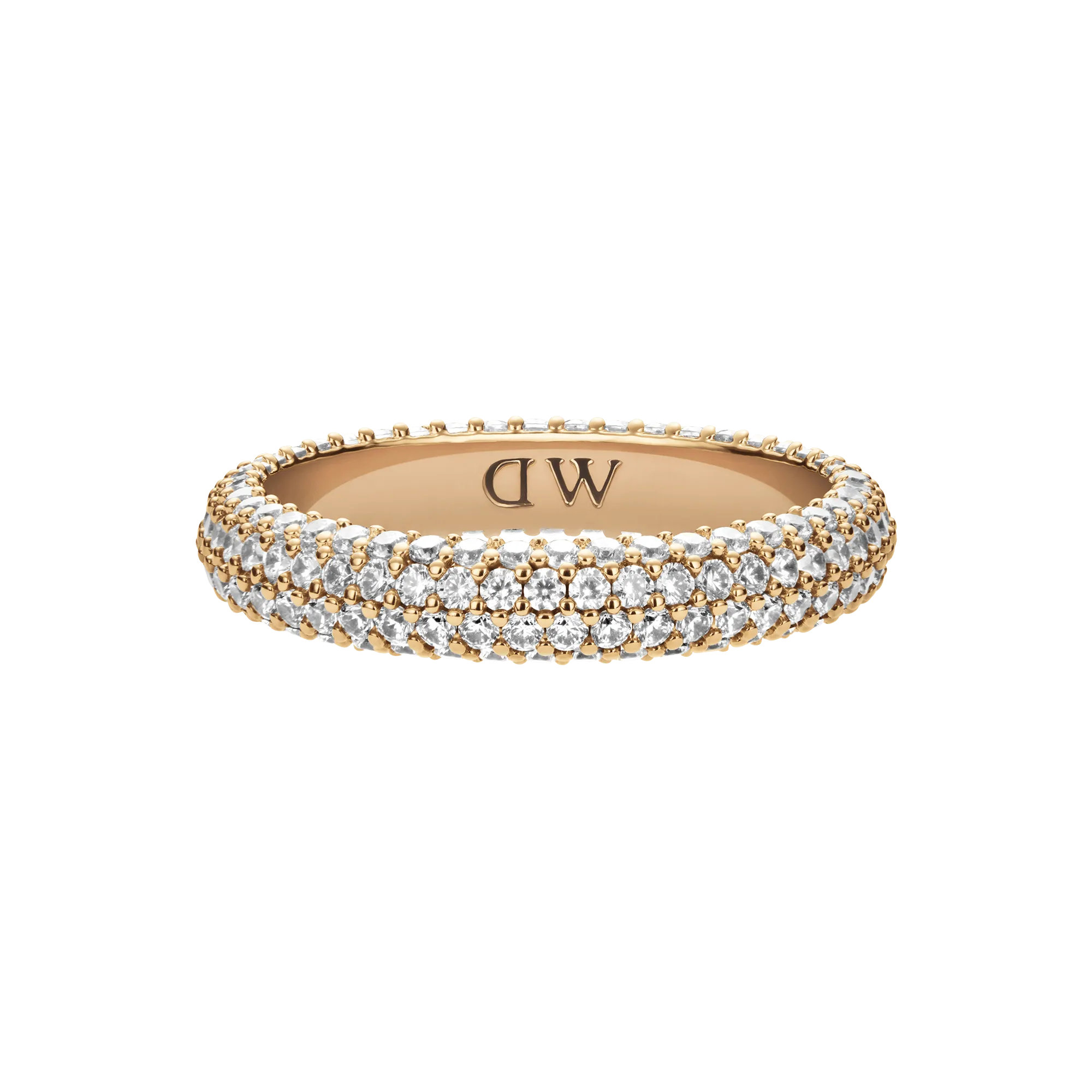 Pav Crystal Ring Gold