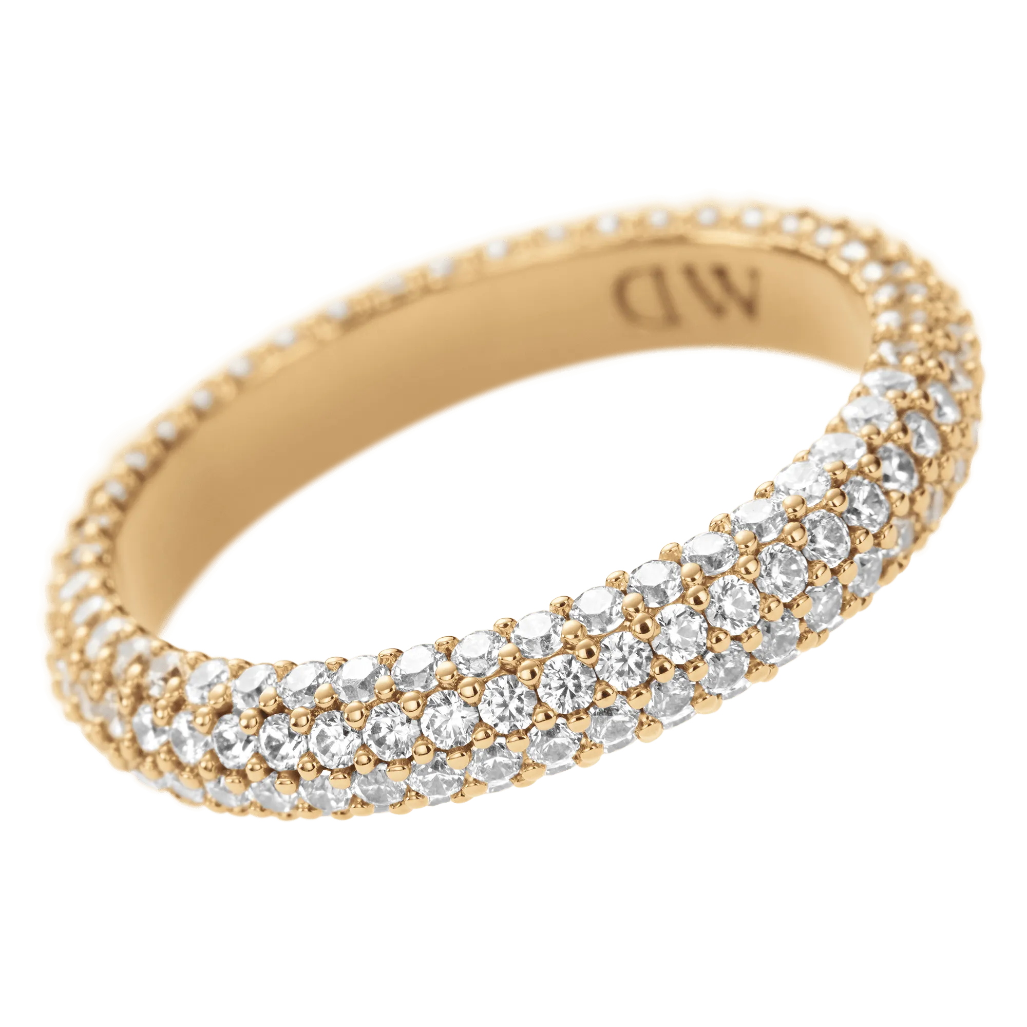 Pav Crystal Ring Gold