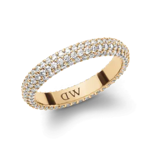 Pav Crystal Ring Gold