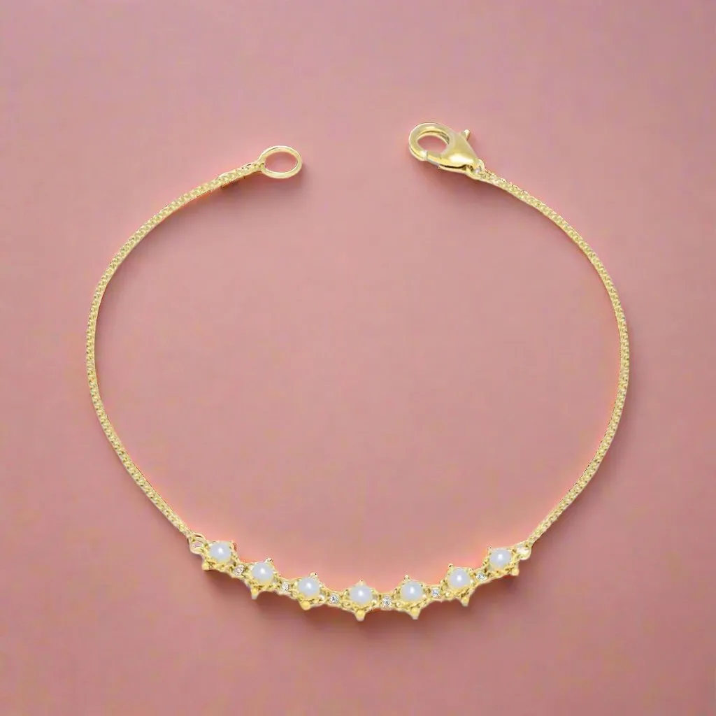 Pearl Textile Row Bracelet