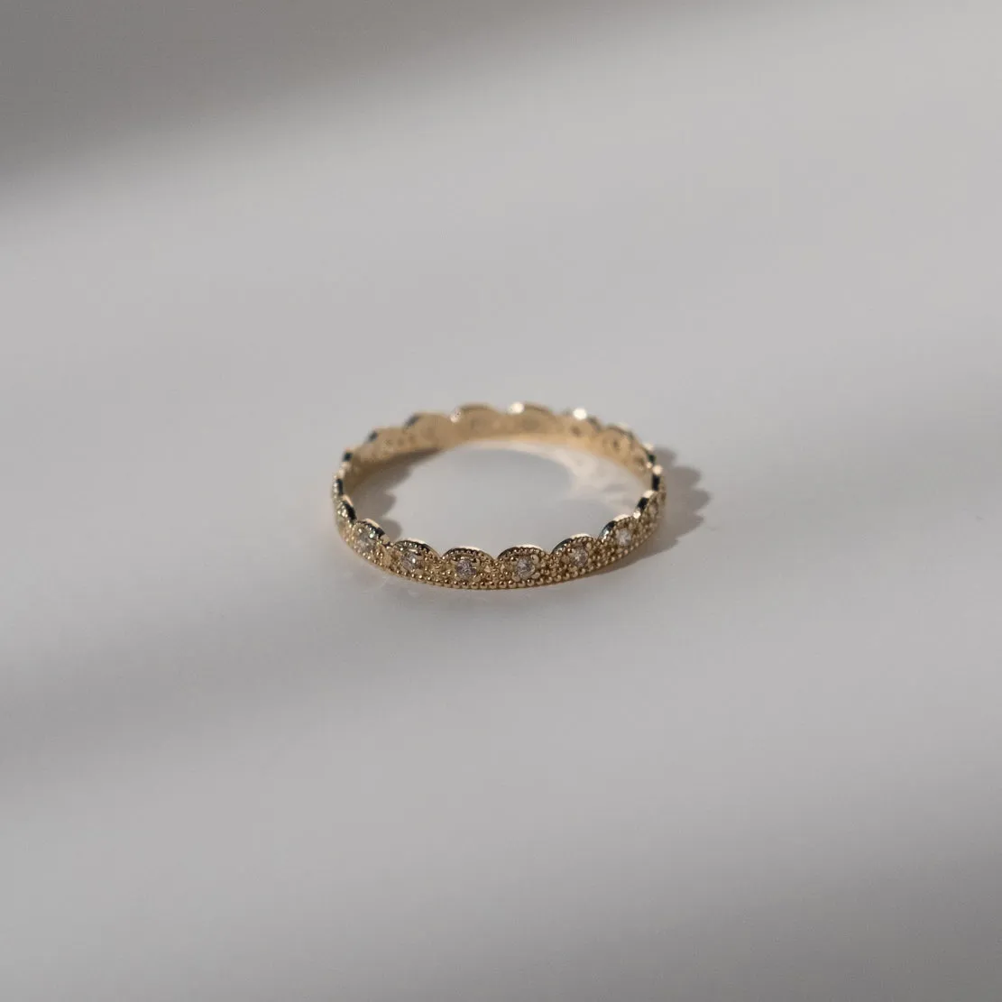 Petite Lace Band with Diamonds