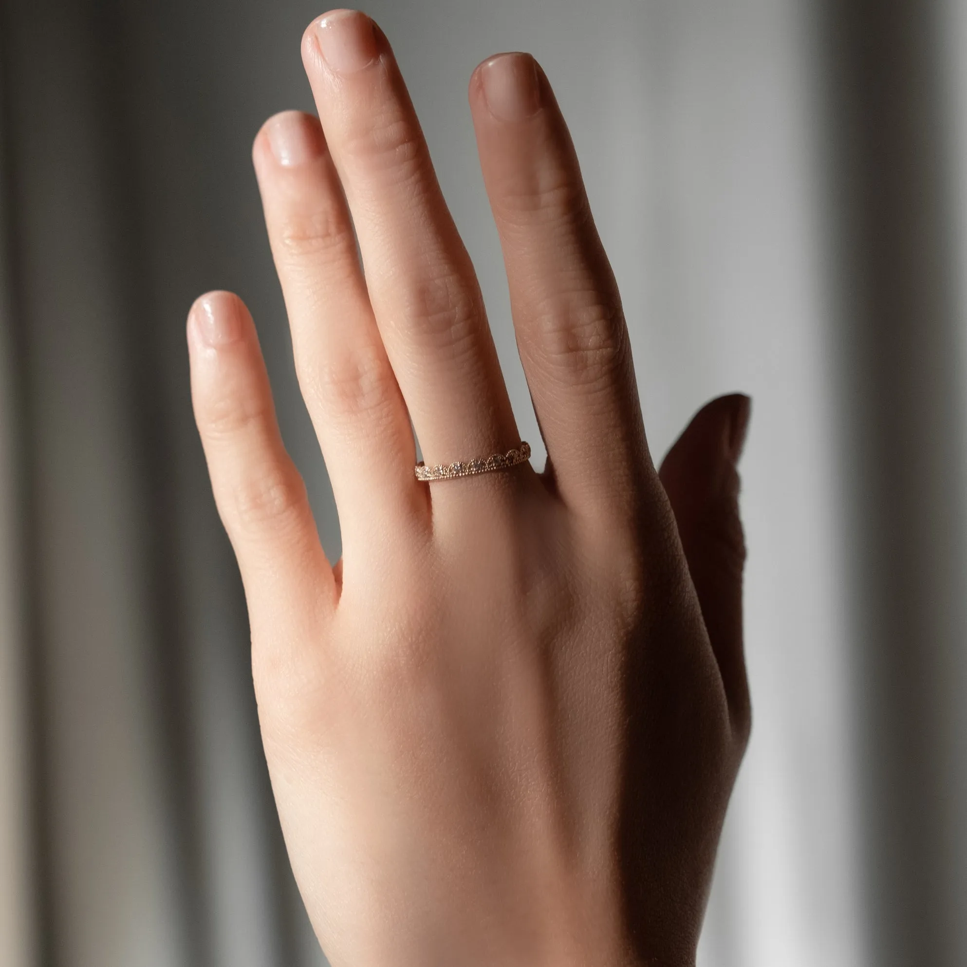 Petite Lace Band with Diamonds