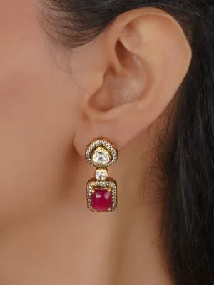 Pink Color Victorian Earrings - VCSL925-EAR25