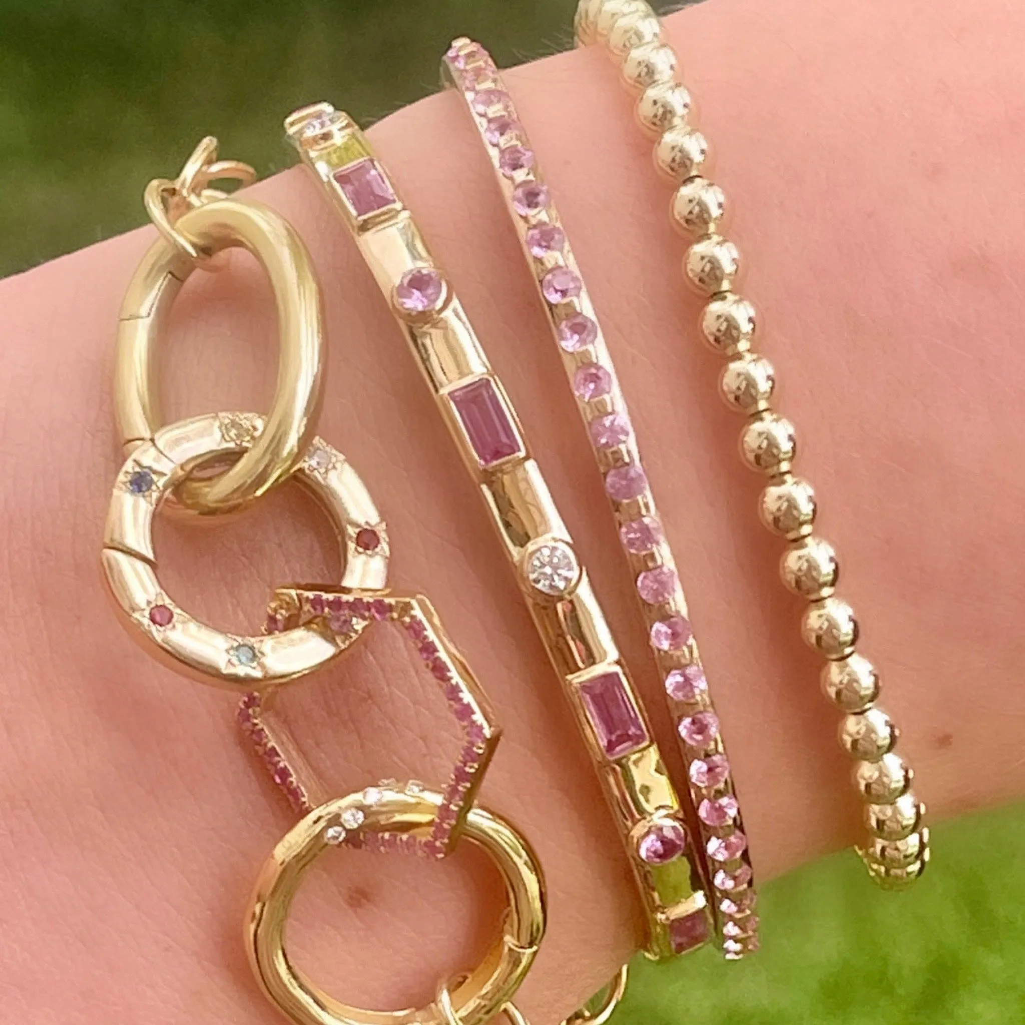Pink Sapphire Bangle