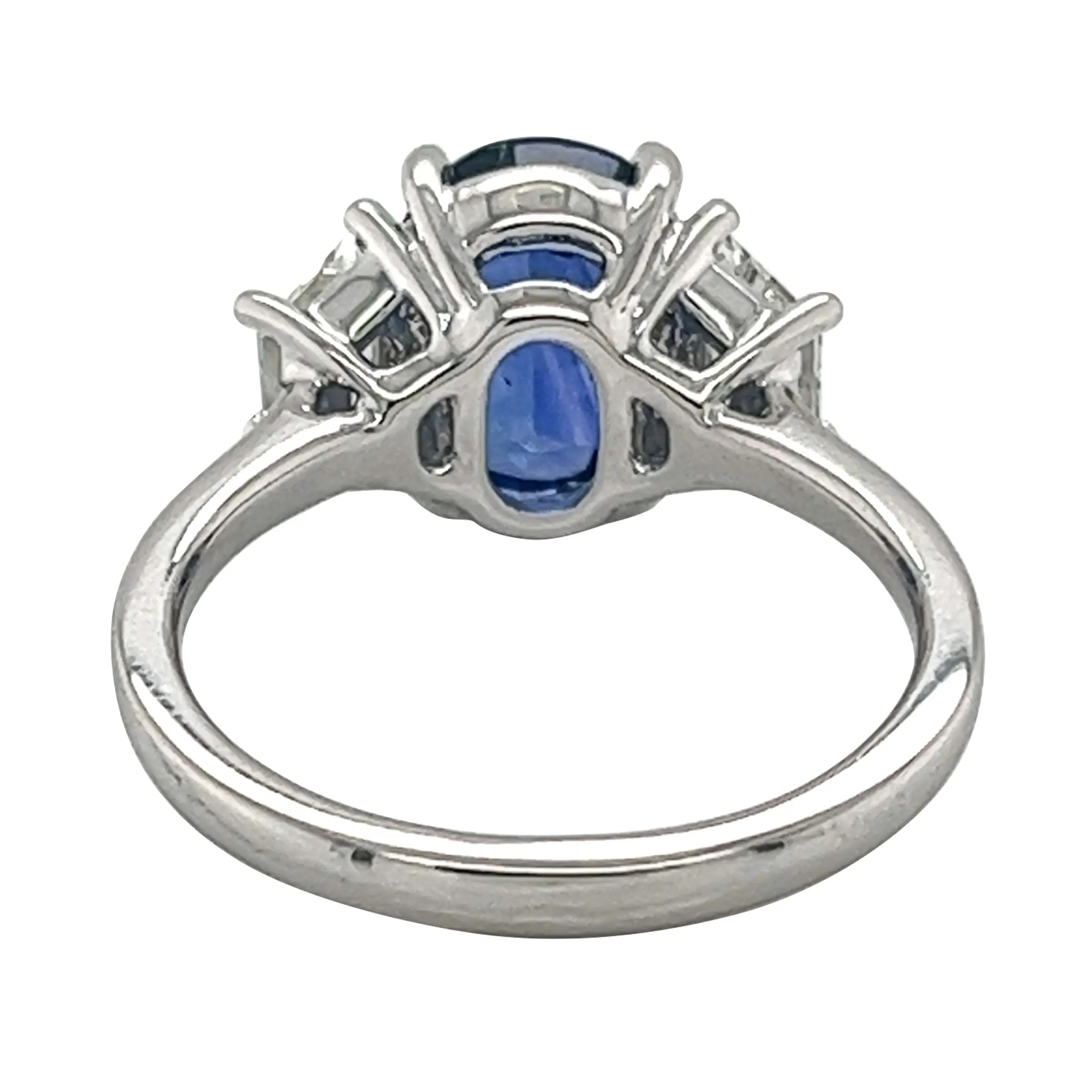 Platinum, 3.31ct Ceylon Sapphire and Diamond Ring