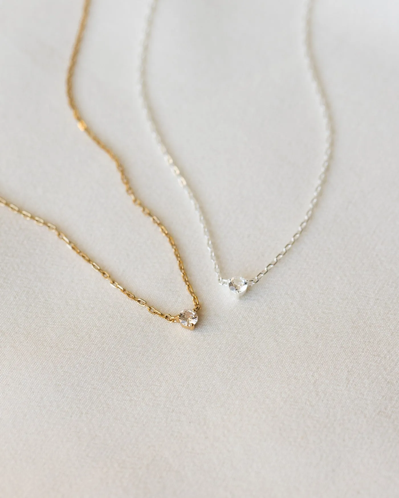 Polaris White Sapphire Necklace