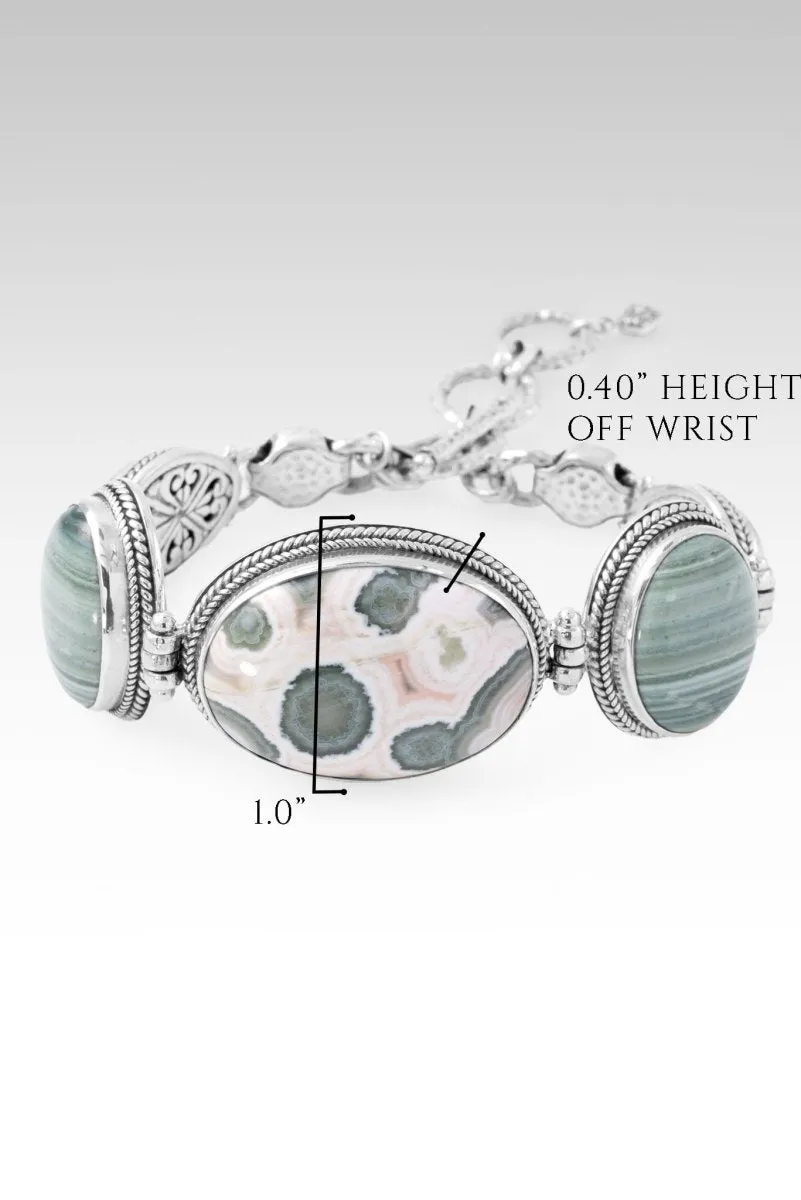 Promise Held True Bracelet? in Ocean Jasper, Green Opal & Abalone