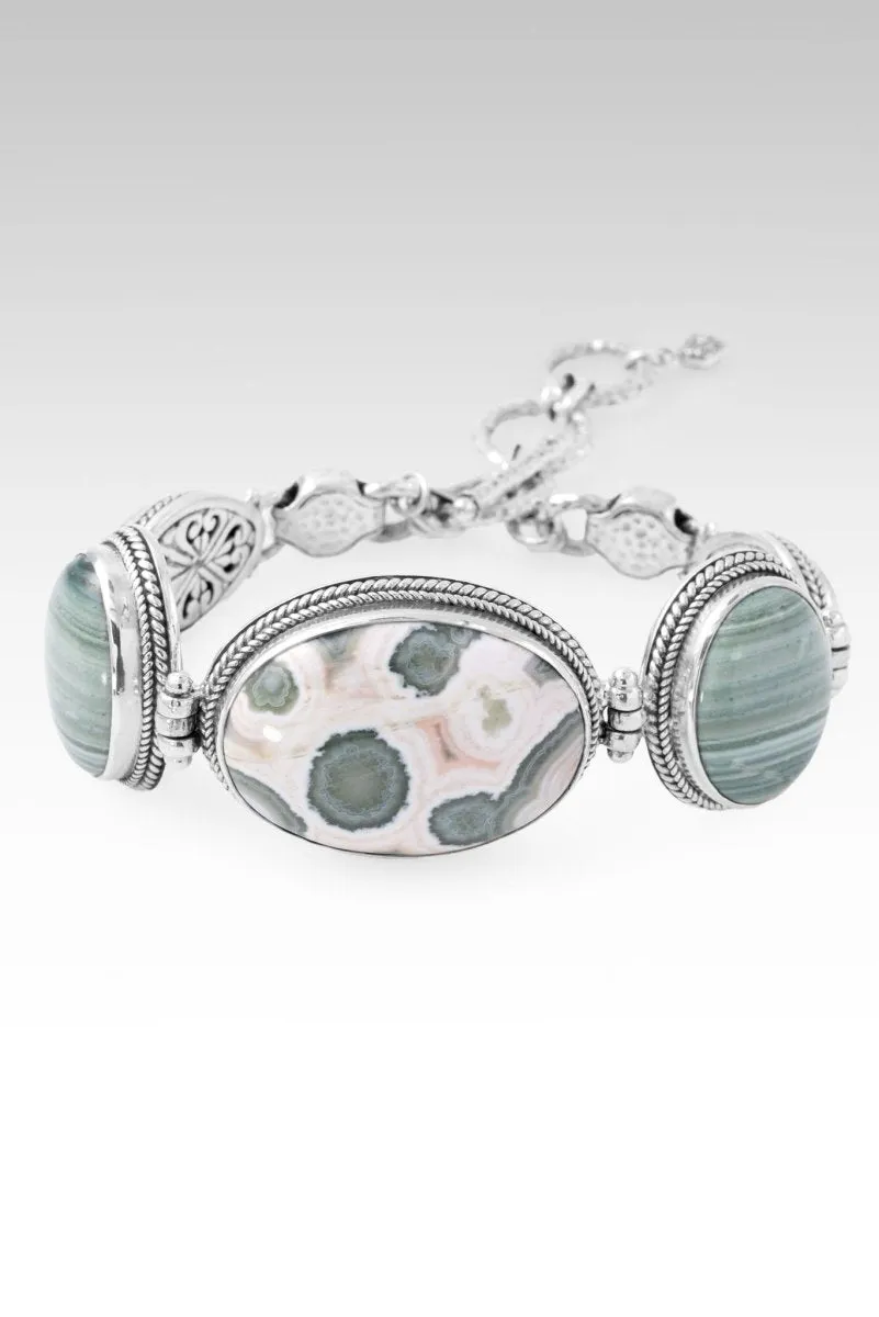 Promise Held True Bracelet? in Ocean Jasper, Green Opal & Abalone