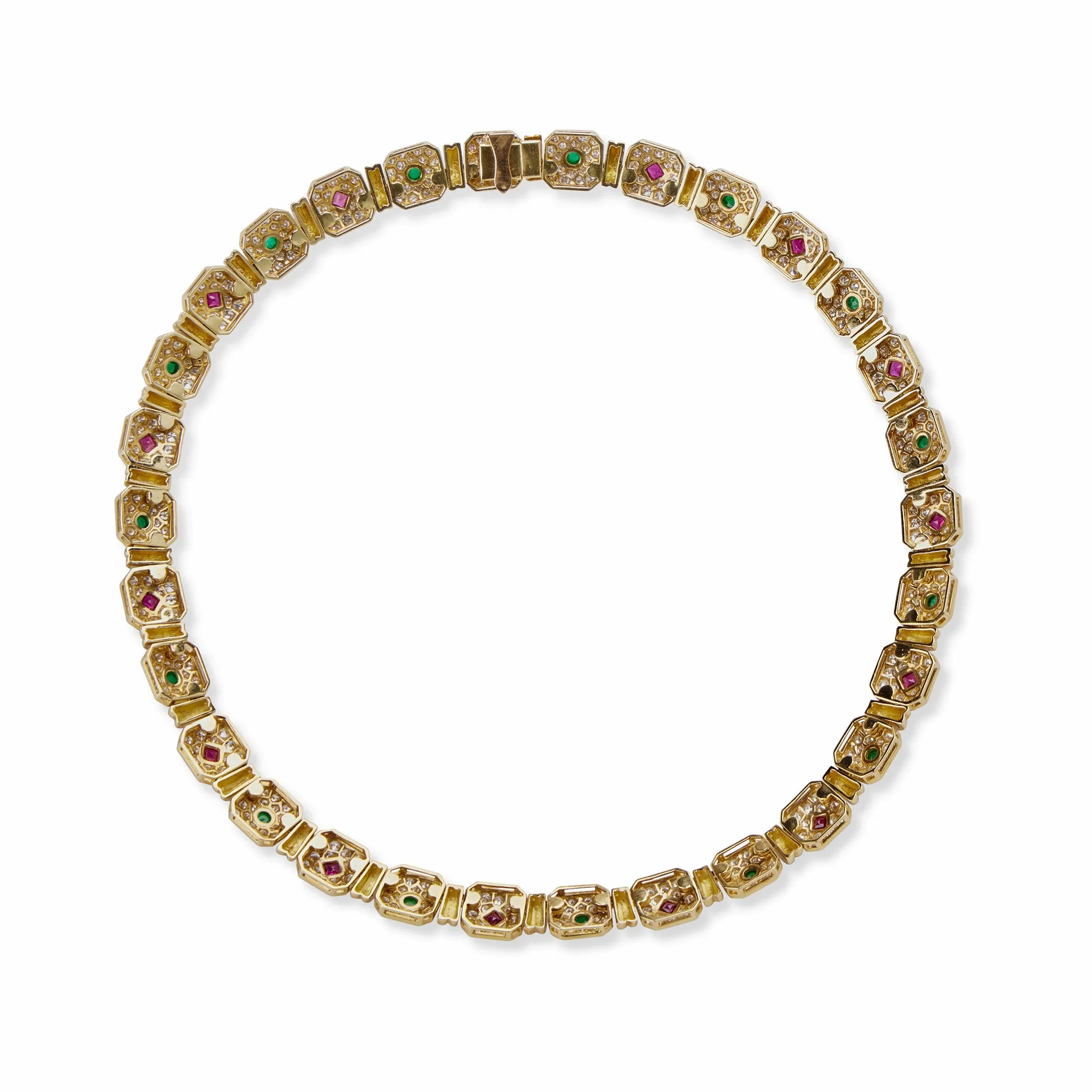 P??ry et Fils Paris Diamond, Ruby and Emerald Necklace