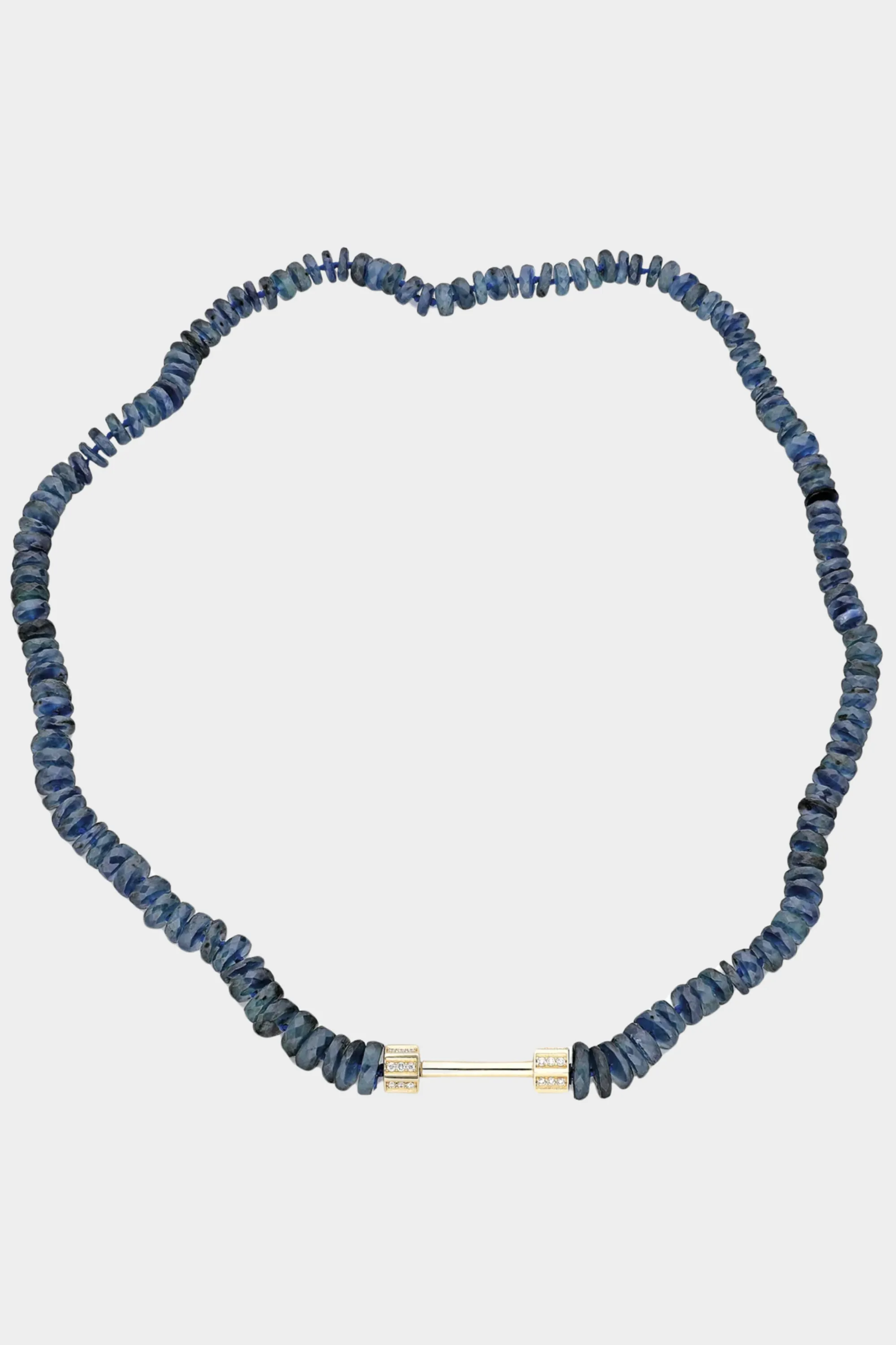 "Bosfor" Natural Sapphire Strand, Sapphire & Diamonds